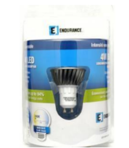 Endurance LGP-PAR16-GU10-EN Non-Dimmable PAR16 LED Bulb, 4W