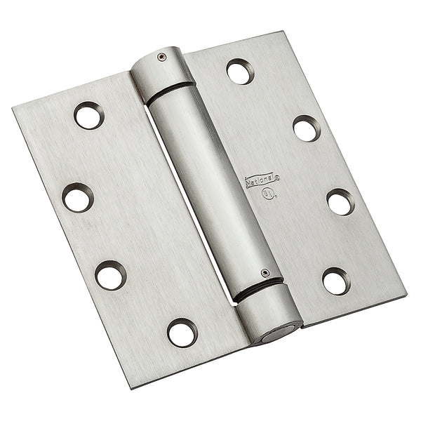 National Hardware N236-012 Adjustable Steel Spring Hinge, Satin Chrome, 4-1/2"