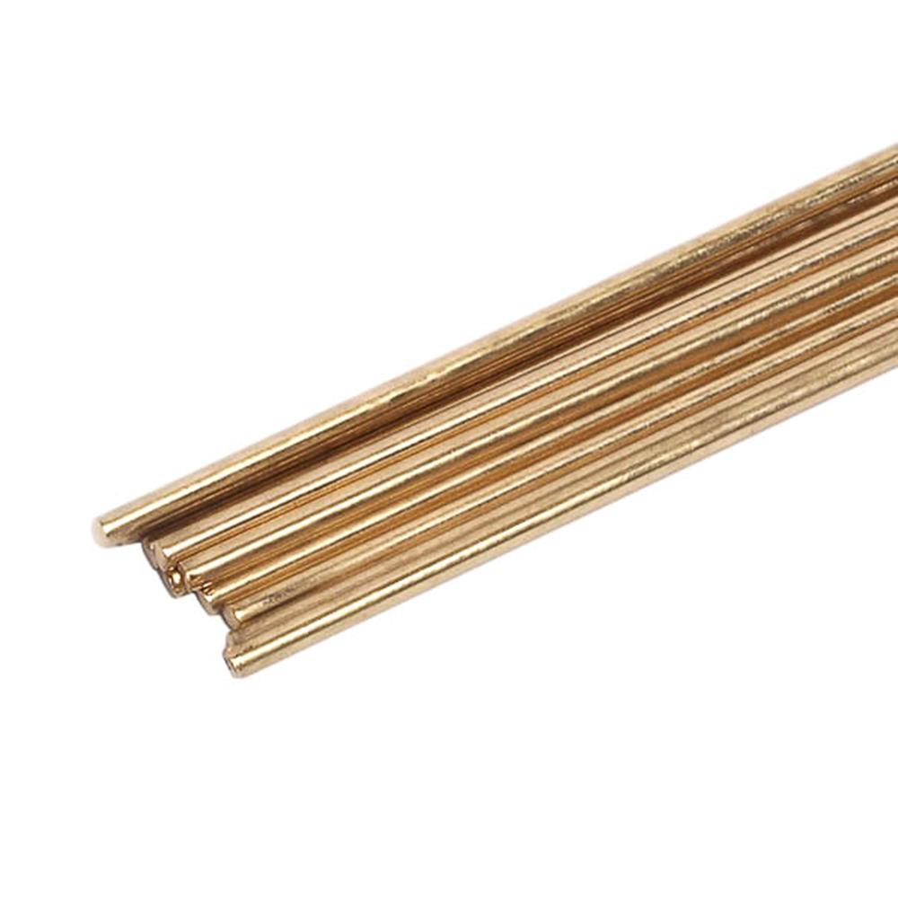 Forney® 48300 Low Fuming Bare Brass Gas Brazing Rod, 3/32" x 18", 10-Count