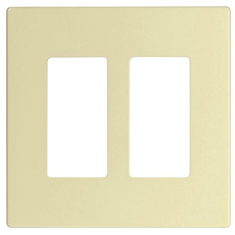 Cooper Wiring PJS262LA Screwless Polycarb-Decorator Wallplates, L-Almond, 2-Gang