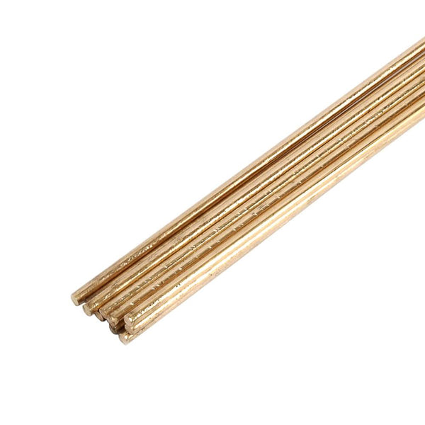Forney® 47300 Low Fuming Bare Brass Gas Brazing Rod, 1/8" x 18", 10-Count