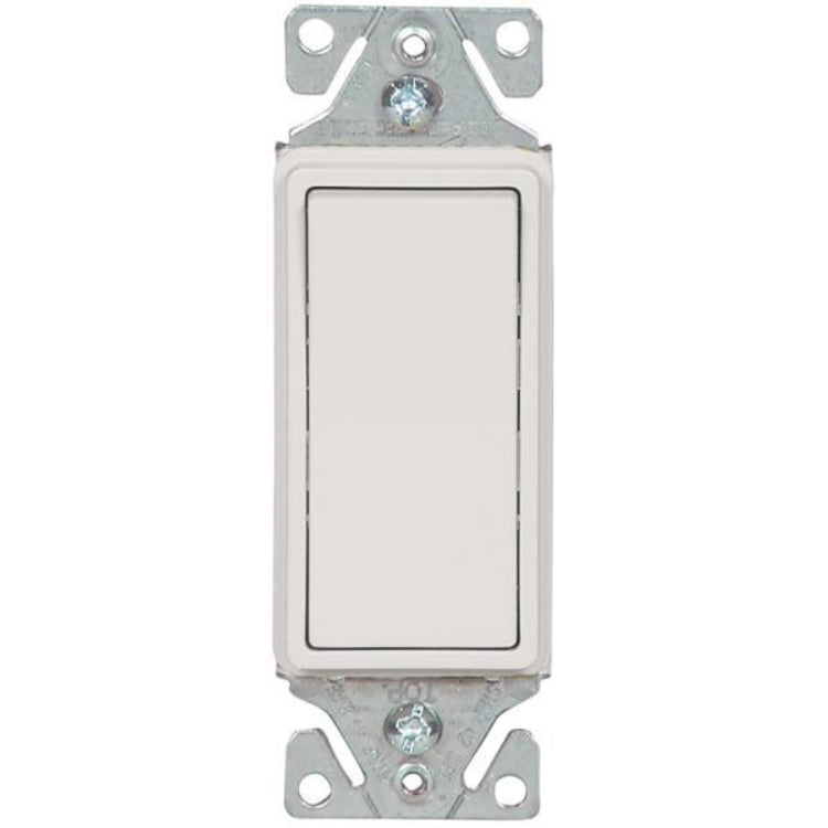 Cooper Wiring 7503W-BOX Decorator Standard Rocker 3-Way Switch, White, 15-Amp