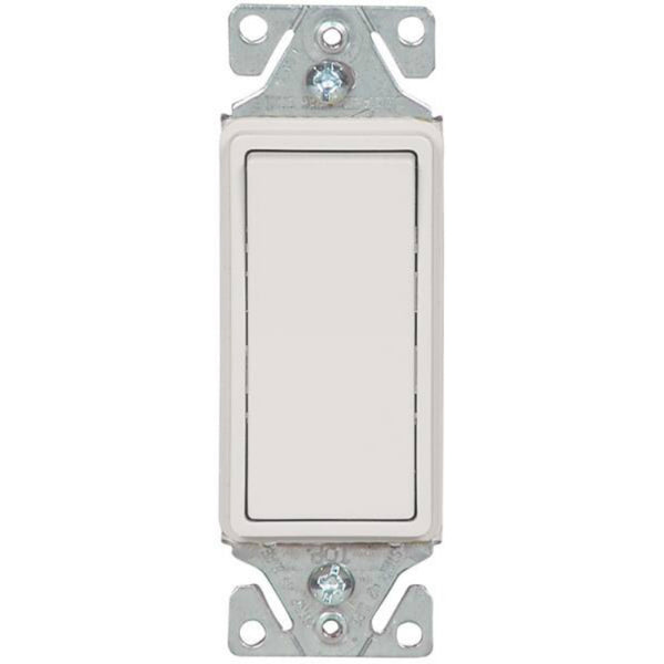 Cooper Wiring 7503W-BOX Decorator Standard Rocker 3-Way Switch, White, 15-Amp