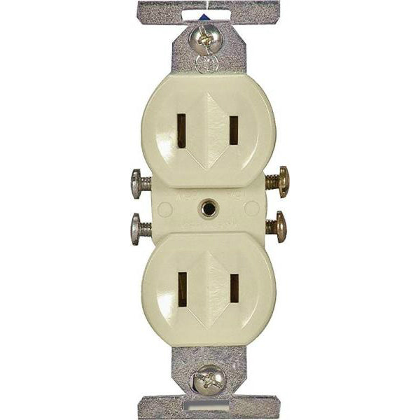 Cooper Wiring 736V-BOX Non-Grounding Standard Duplex Receptacles, Ivory, 15A