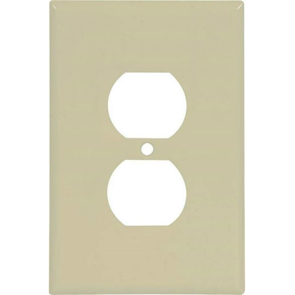 Cooper Wiring 2142V-BOX Oversize Receptacle Wallplates Thermoset, Ivory, 1-Gang