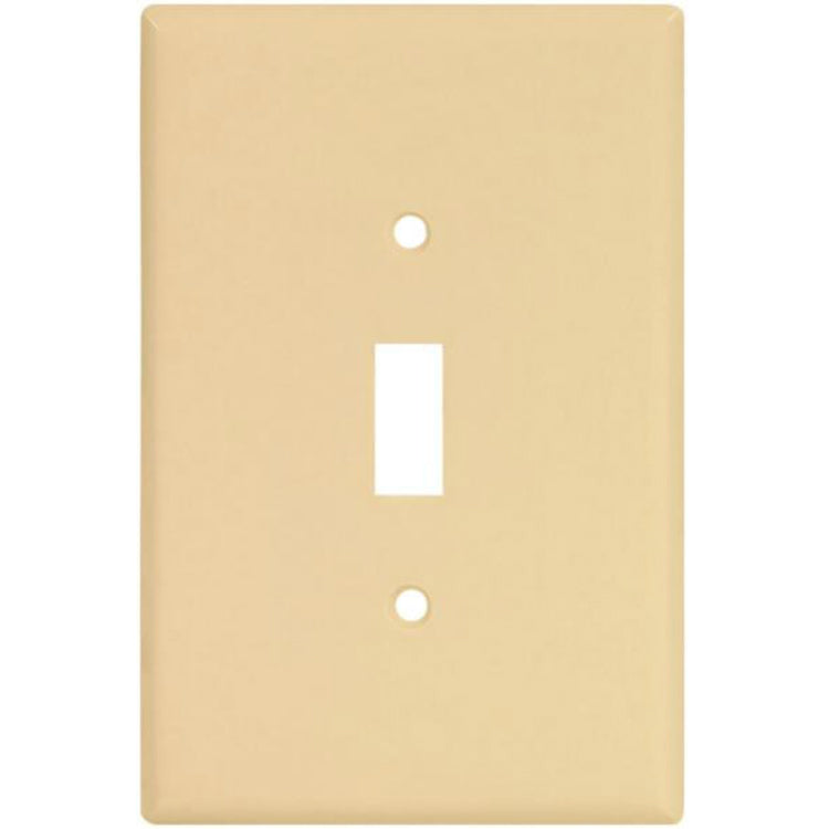 Cooper Wiring 2144V-BOX Oversize Toggle Wallplates Thermoset, Ivory, 1-Gang