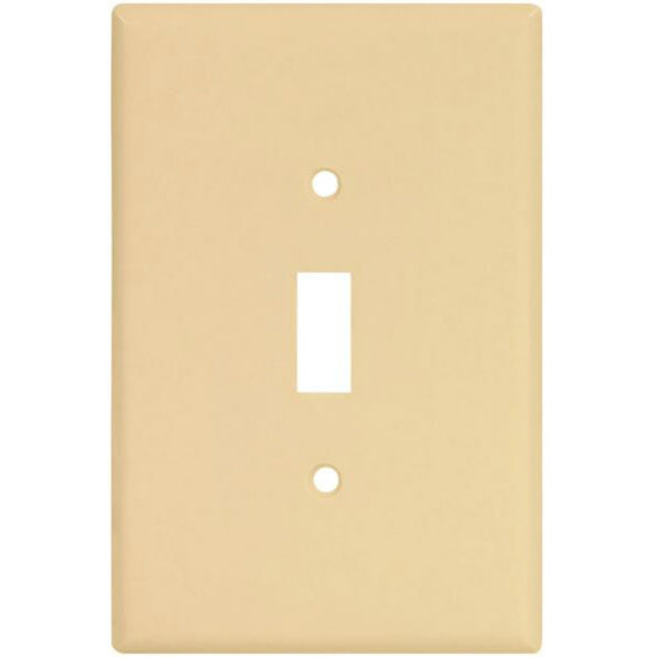 Cooper Wiring 2144V-BOX Oversize Toggle Wallplates Thermoset, Ivory, 1-Gang