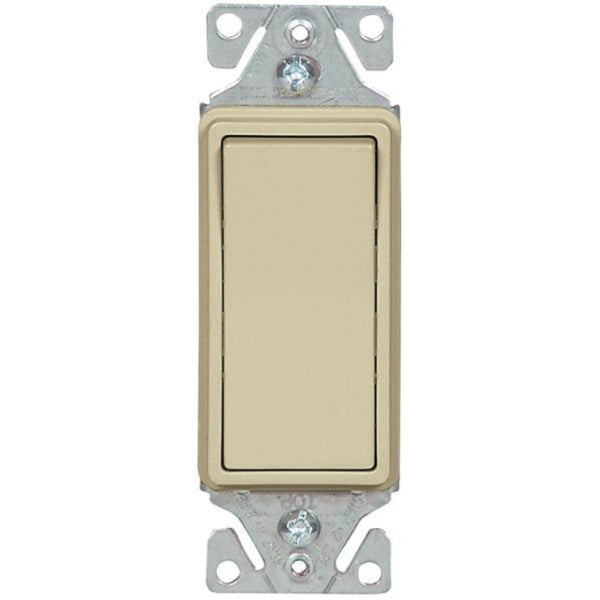 Cooper Wiring 7503V-BOX Decorator Standard Rocker 3-Way Switch, Ivory, 15-Amp