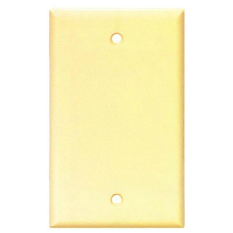Cooper Wiring 2129V-BOX Standard Size Blank Wallplates Thermoset, Ivory, 1-Gang