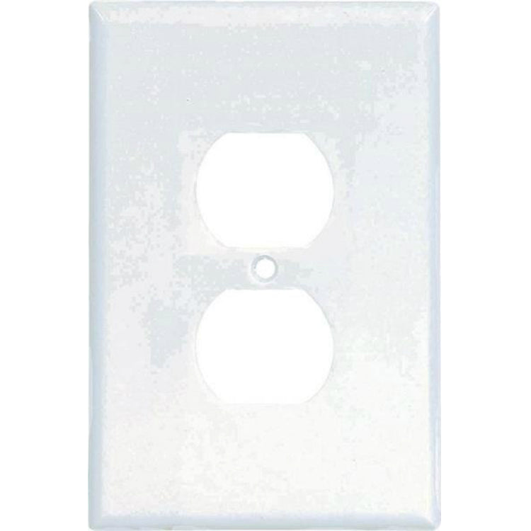 Cooper Wiring 2142W-BOX Oversize Receptacle Wallplates Thermoset, White, 1-Gang
