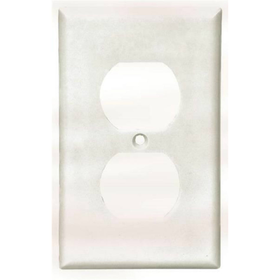 Cooper Wiring 2132W-BOX Duplex Receptacle Wallplates Thermoset, White, 1-Gang
