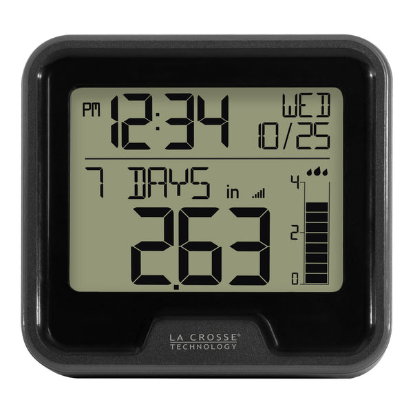 La Crosse 724-1409 Digital Rain Gauge with Indoor Temperature, 32°F to 99°F