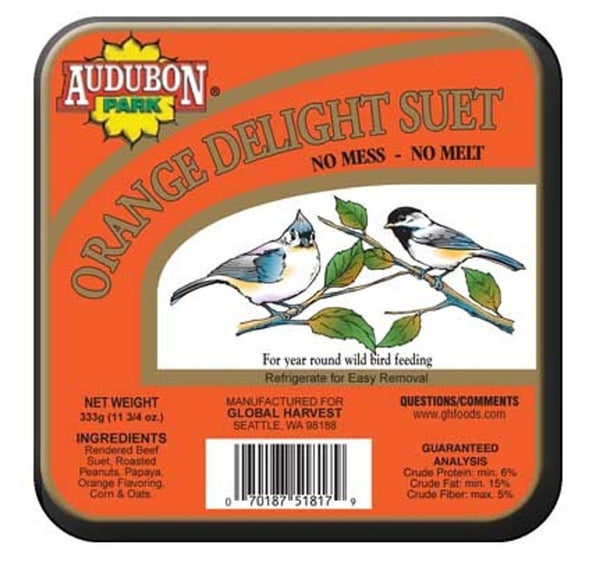 Audubon Park 2501 Orange Delight Suet Wild Bird Food, 11.75 Oz