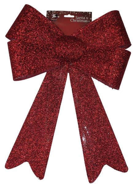Santa's Forest 60201 Christmas Bow LED , 23" Red