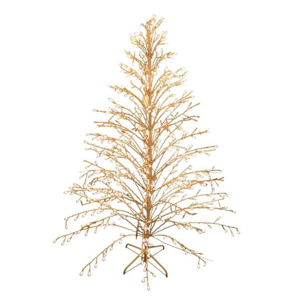Santa's Forest 60949 Prelit Christmas Weeping Tree, Clear, 6'
