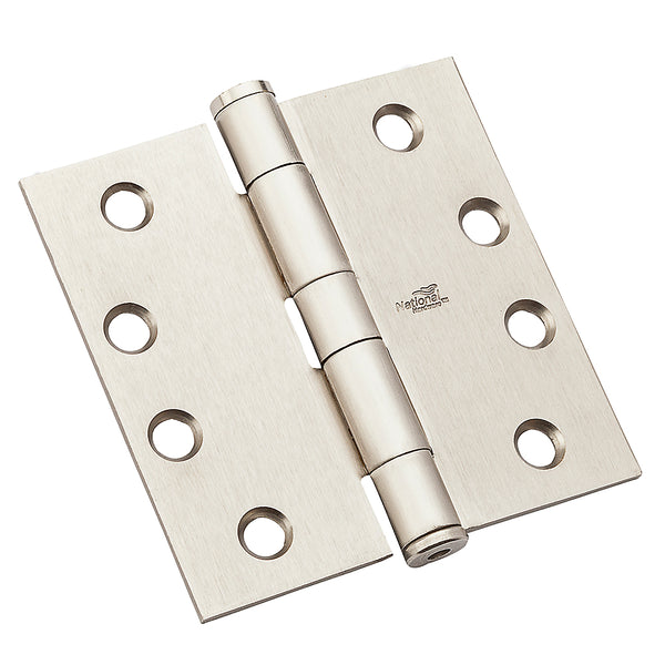 National N236-130 Square Corner Standard Weight Template Hinge 4", Satn Nickel