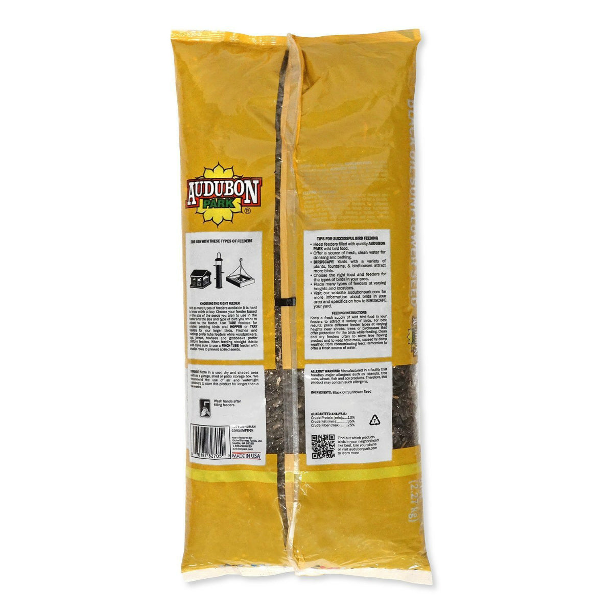 Audubon Park 12259 Black Oil Sunflower Seed Wild Bird Food, 5 Lbs