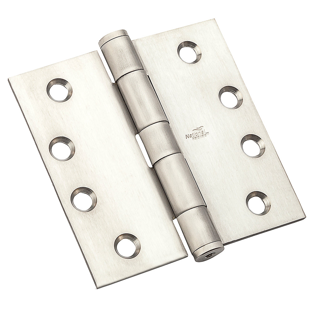 National N236-152 Square Corner St Weight Template Hinge 4.5", Stainless Steel