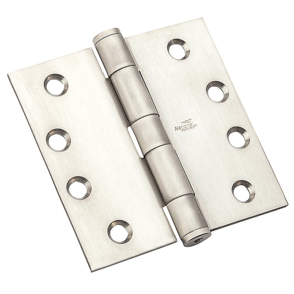 National N236-152 Square Corner St Weight Template Hinge 4.5", Stainless Steel