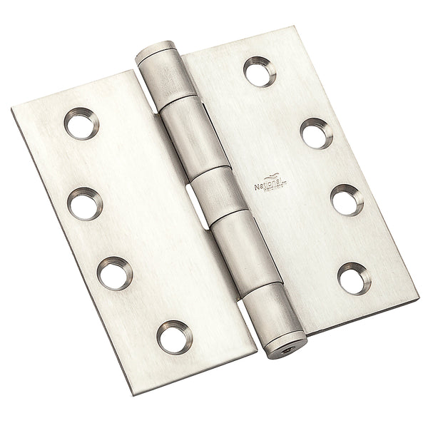 National N236-150 Square Corner Stnd Weight Template Hinge 4", Stainless Steel