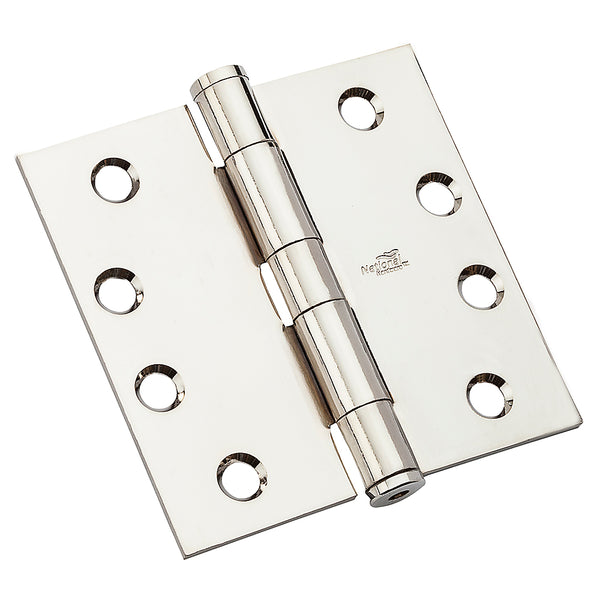 National N236-120 Square Corner Standard Weight Template Hinge, 4", Chrome