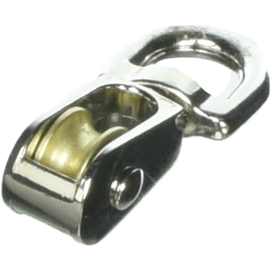 Campbell T7655052N Single Sheave Swivel Eye Pulley, 1/2",Nickel
