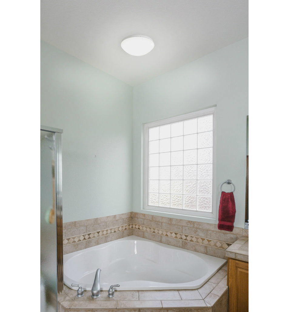 Stonepoint LED Lighting O-PLRD-12 Dimmable 12" Round Puff Light, 16W, 1000 lm