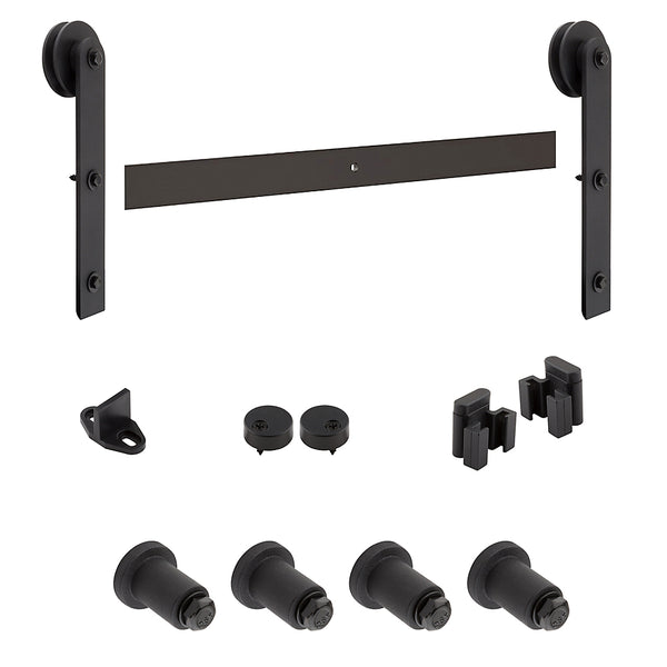 National Hardware N186-990 Interior Sliding Door Hardware Kit, Black, 72"