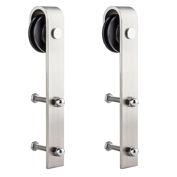 National N187-072 Sliding Door Hardware Strap Hangers, Satin Nickel, 1-Pair