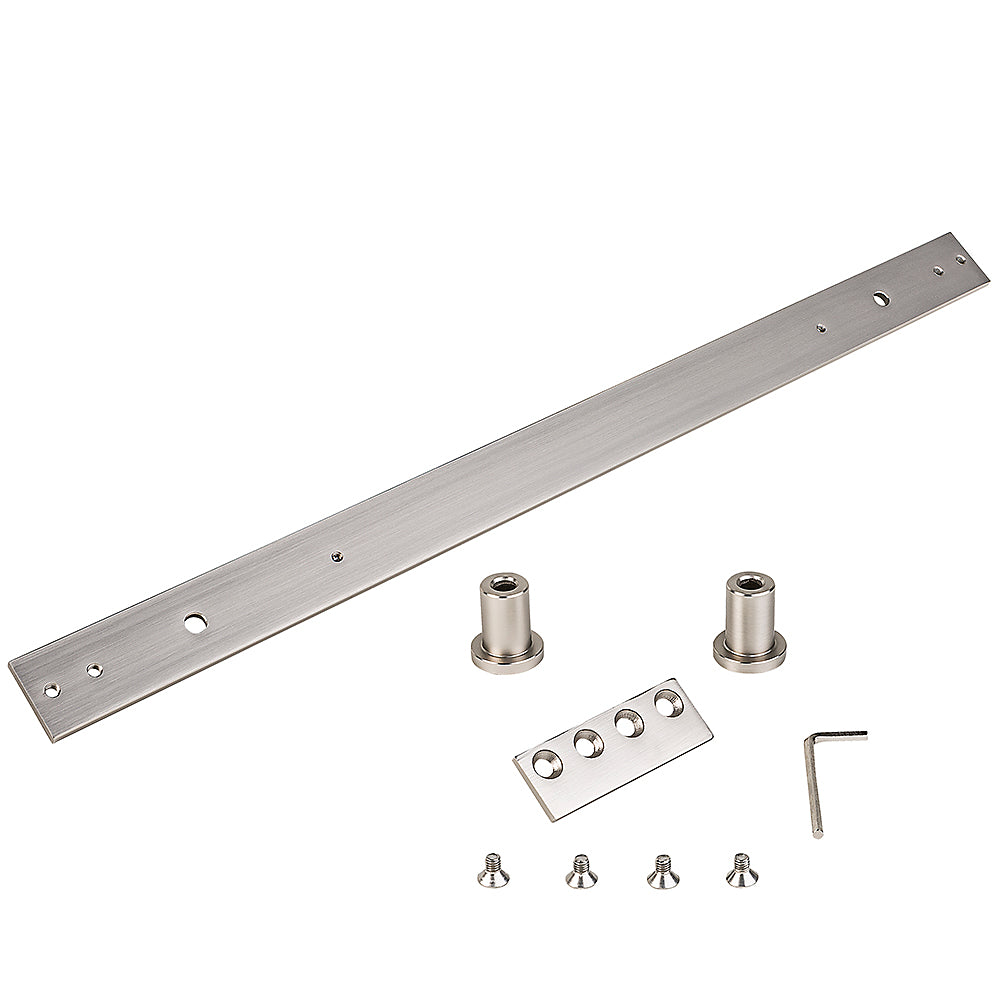 National N187-062 Sliding Door Hardware Track Extension Kit, Satin Nickel, 24"