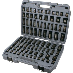 Ingersoll Rand SK34C86N Combo Standard & Deep Socket Set, 1/2" & 3/8" Dr, 86-Pc