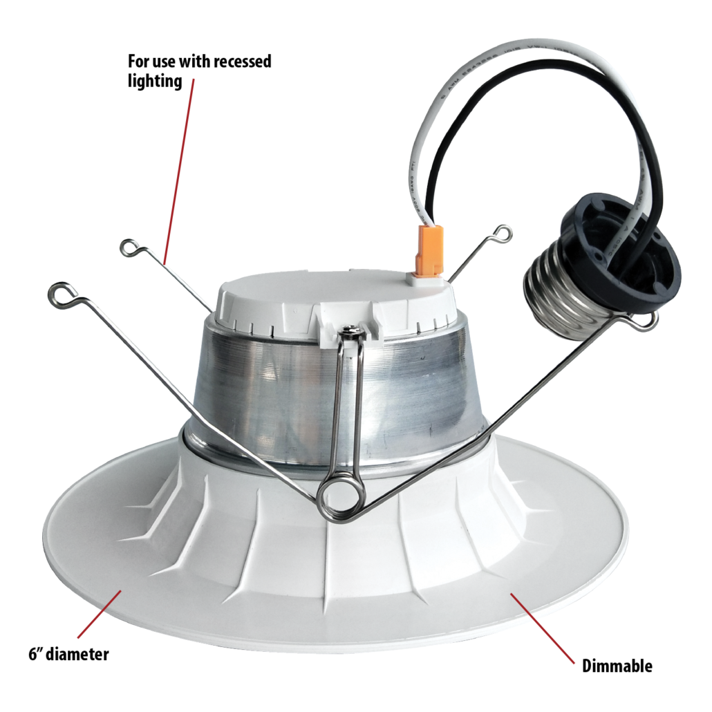 Power Zone O-DL-670D Dimmable Conversion LED Can Light, 6" Dia., 670 lm