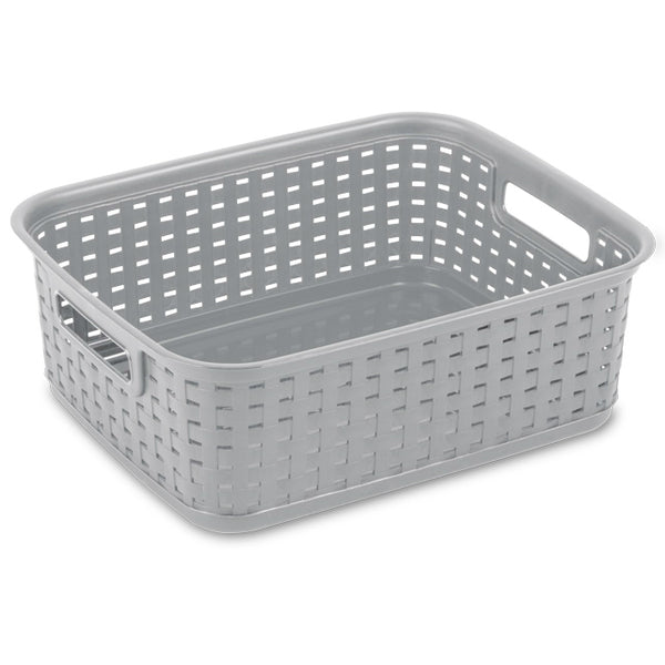 Sterilite 12726A06 Short Weave Basket, Cement