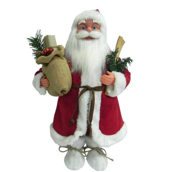 Santa's Forest 49207 Traditional Standing Santa, 18"