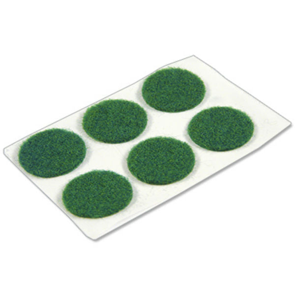 Richelieu 23154TV Round Surface Self Adhesive Felt Bumpers, Green, 3/4", 6-Pack