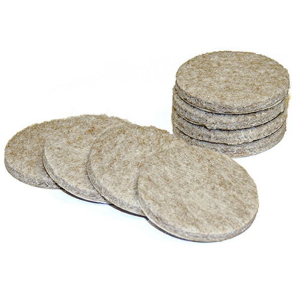 Richelieu 93169TV Heavy-Duty Self Adhesive Round Felt Pads, Tan, 1-1/2", 8-Pack