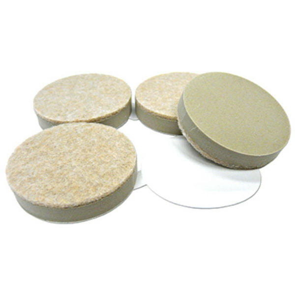 Richelieu 23122TV Heavy-Duty Self-Leveling Round Felt Pads, Tan, 1-1/2", 4-Pack