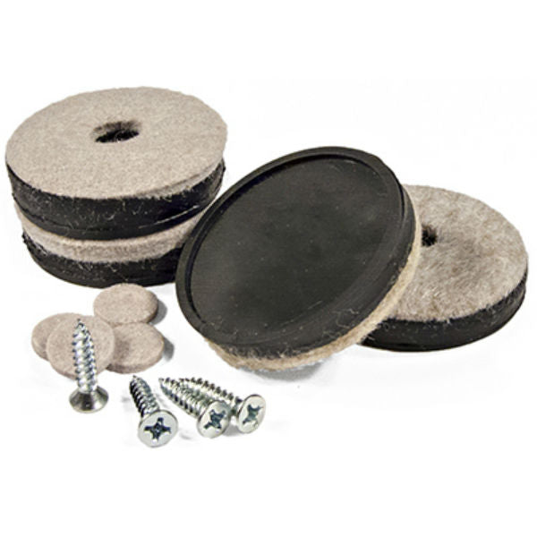 Richelieu 23092TV Heavy Duty Furniture Glides w/ Felt Bottom, 1-1/2", Round, 4-Pk
