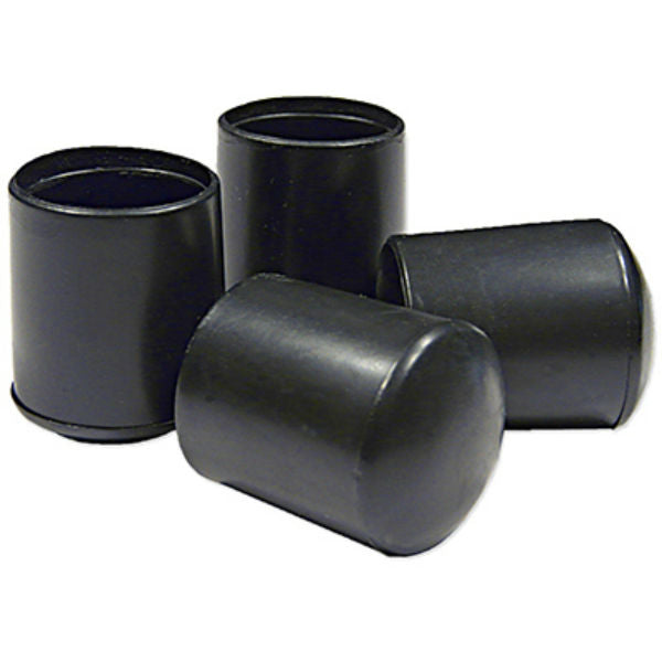 Richelieu F32008TV Vinyl Black Leg Tip, 1", 4-Pack