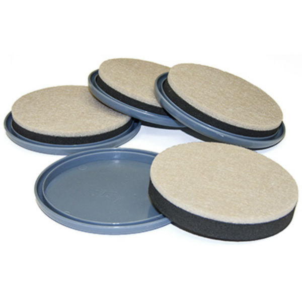 Richelieu 23245TV Round 2-In-1 Convertible Glides, 3-1/2" - 4", 8-Pack