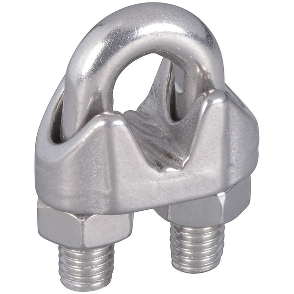 National Hardware N348-904 Wire Cable Clamps, Stainless Steel, 1/4", 2-Count
