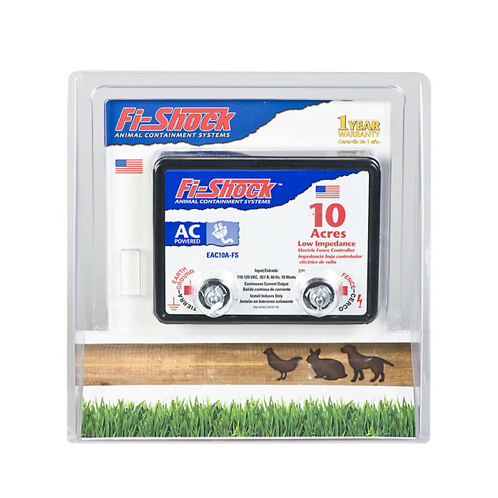 Fi-Shock EAC10A-FS AC-Powered Electric Fence Energizer, 10-Acre