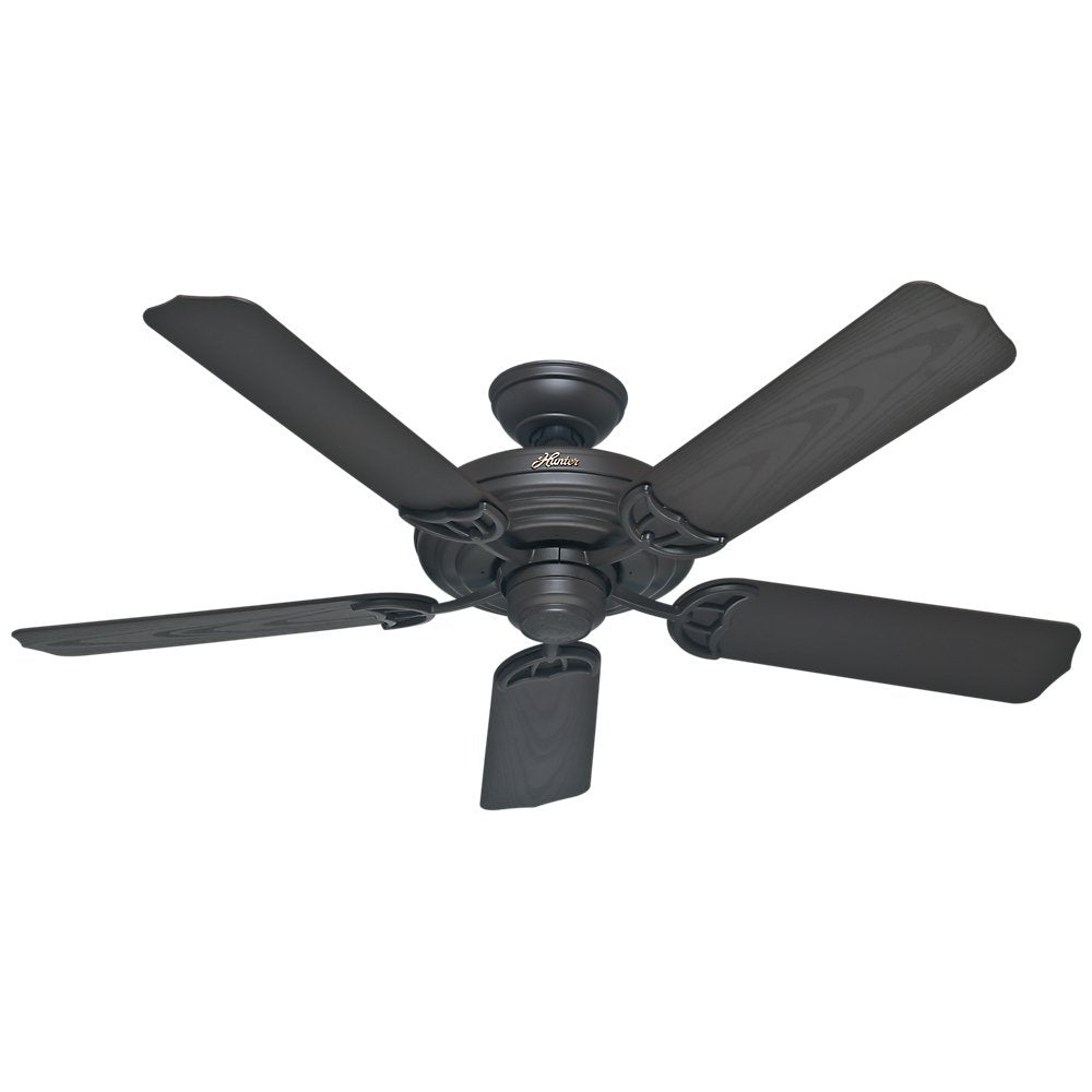 Hunter 53061 Sea Air Outdoor Ceiling Fan w/5-Blades, Stainless Steel, New Bronze