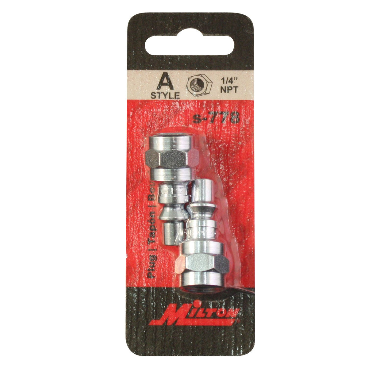 Milton S-778 Female A Style Coupler, 1/4" NPT, 2-Pack