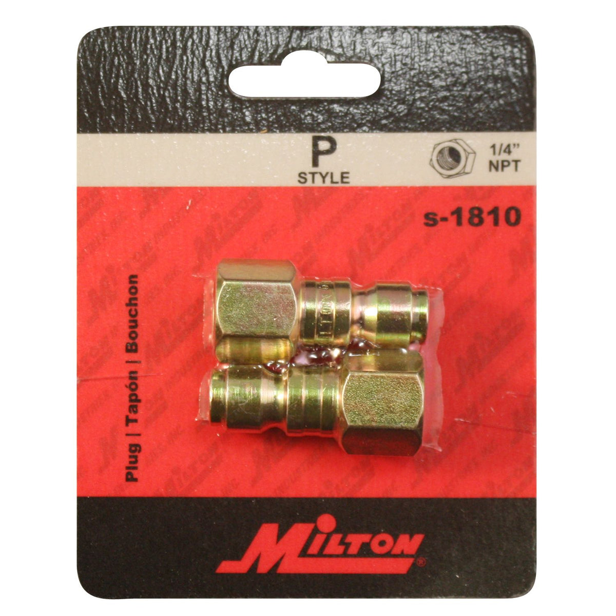Milton S-1810 Female P Style Plugs, 1/4" NPT, 2-Pack