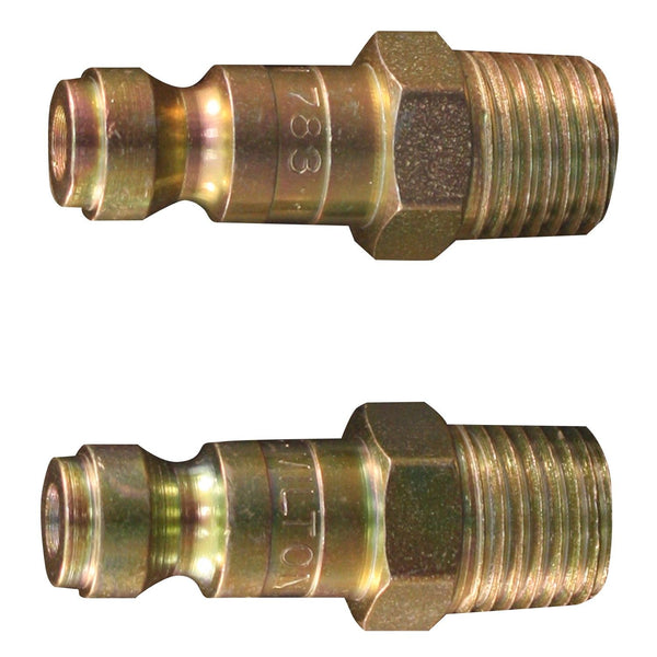 Milton S-783 Male T Style Plug, 1/4" NPT, 2-Pack