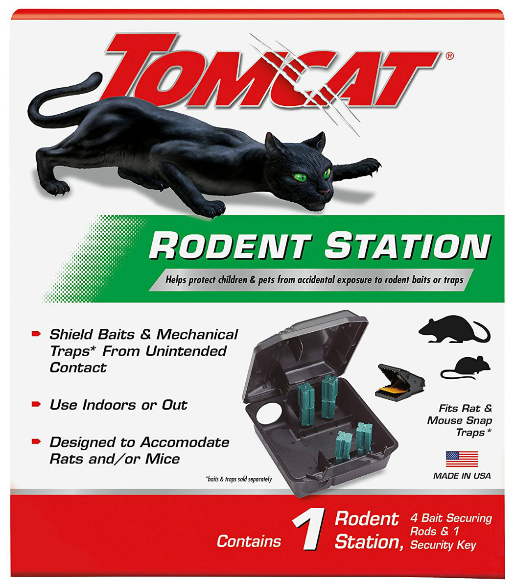 Tomcat 0363410 Rodent Station w/ 4 Bait Securing Rods & 1 Security