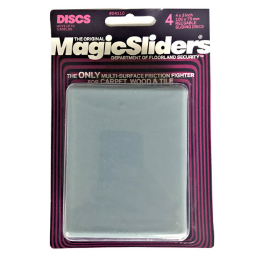 Magic Sliders 04110 Reusable Sliding Disc, 4" x 3", 4-Pack