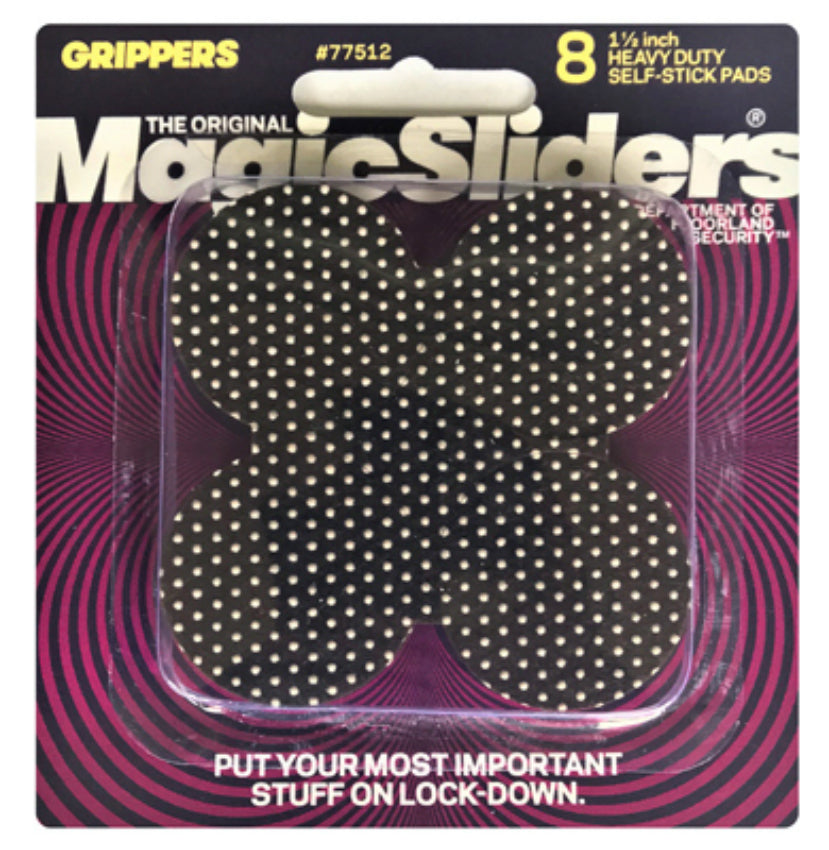 Magic Sliders 77512 Heavy-Duty Self-Stick Gripper Pad, 1-1/2"