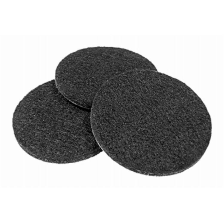 Richelieu 93571TV Heavy-Duty Self Adhesive Round Felt Pads, Black, 2-1/4", 4-Pack